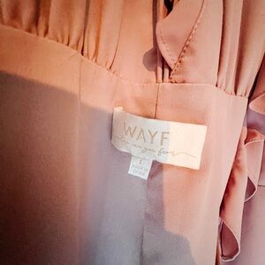 Wayf Soft Pink Ruffle Dress